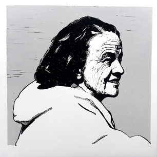 Barbara Hepworth<br>Linocut<br>20x20cm