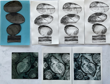 Untitled<br>Collagraphs<br>12x12cm