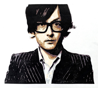 Jarvis Cocker<br>Linocut<br>24x20cm