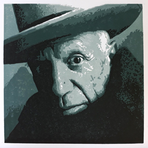 Pablo Picasso<br>Linocut<br>20x20cm