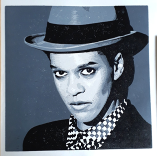 Pauline Black<br>Linocut<br>20x20cm